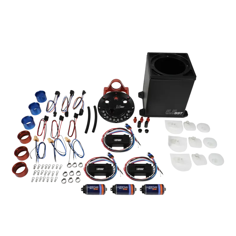 Deatschwerks 5.5L Staged Surge Tank W/ 3 Dw810 Brushless Fuel Pumps 1