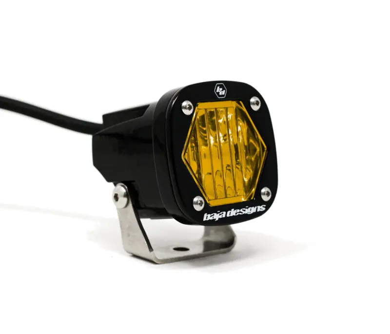Baja Designs S1 Amber Wide Cornering Led Light W/ Mounting Bracket Single 1