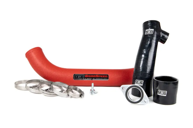 Grimmspeed Top Mount Intercooler Charge Pipe Kit - '15-21 Wrx - Red 1