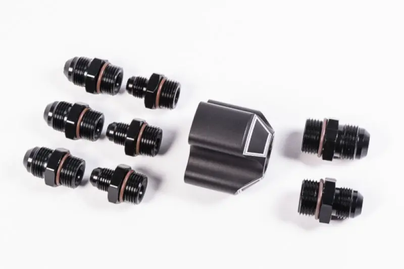 Radium Engineering 3 Into 1 Distribution Block W/ Fittings 1