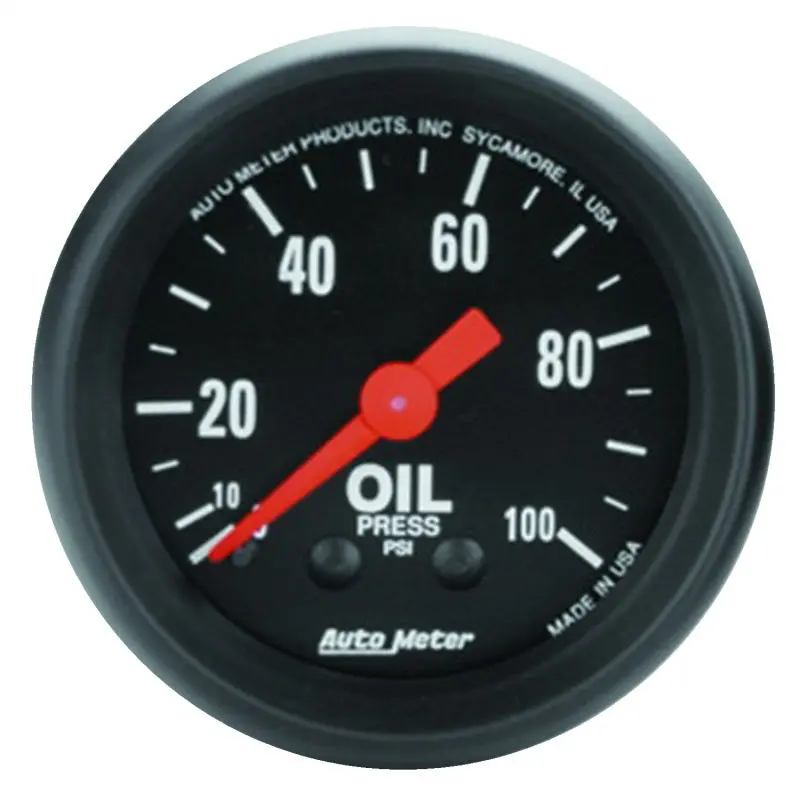 Autometer Z Series 52Mm 0-100 Psi Mechanical Oil Pressure Gauge 1