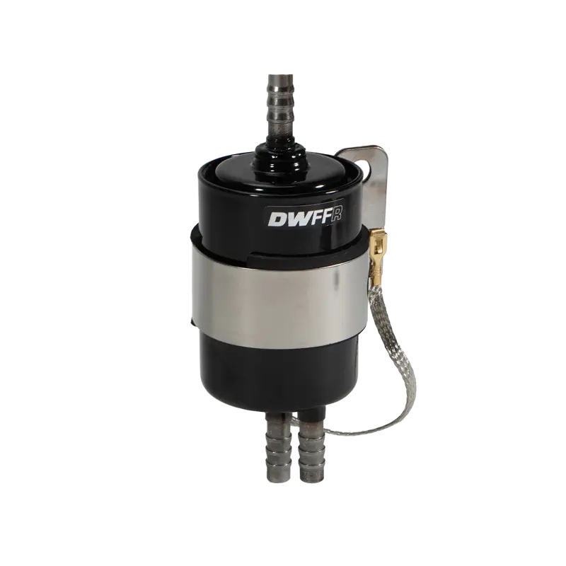 Deatschwerks 10 Micron 3/8In Barb Fuel Filter Regulator W/ Stainless Steel Body - Black 1