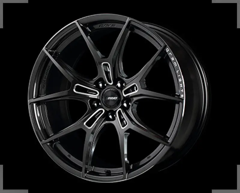 Gram Lights 57Fxz 19X8.0 +45 5X100 Super Dark Gunmetal & Machining Rim Edge Dc Wheel 2
