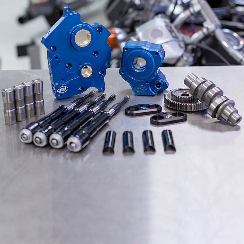 S&S Cycle 2017+ M8 Models Gear Drive 465G Cam Chest Kit W/ Blk Pushrod Tubes - Wc - Incl. Vvt 1