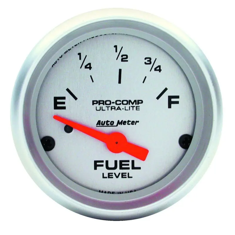Autometer Ultra-Lite 52Mm 73 Ohms Empty/10 Ohms Full Short Sweep Electronic Fuel Level Gauge 1