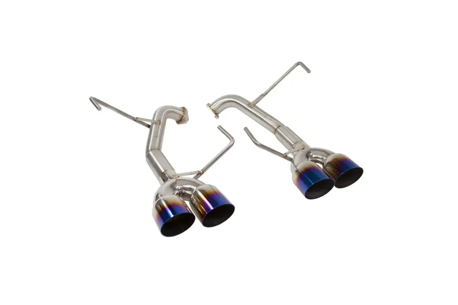 Nameless Performance Axleback Exhaust - Muffler Delete - 3.5" Neochrome Single Wall Tips - 2011-2014 Wrx/Sti Sedan 1