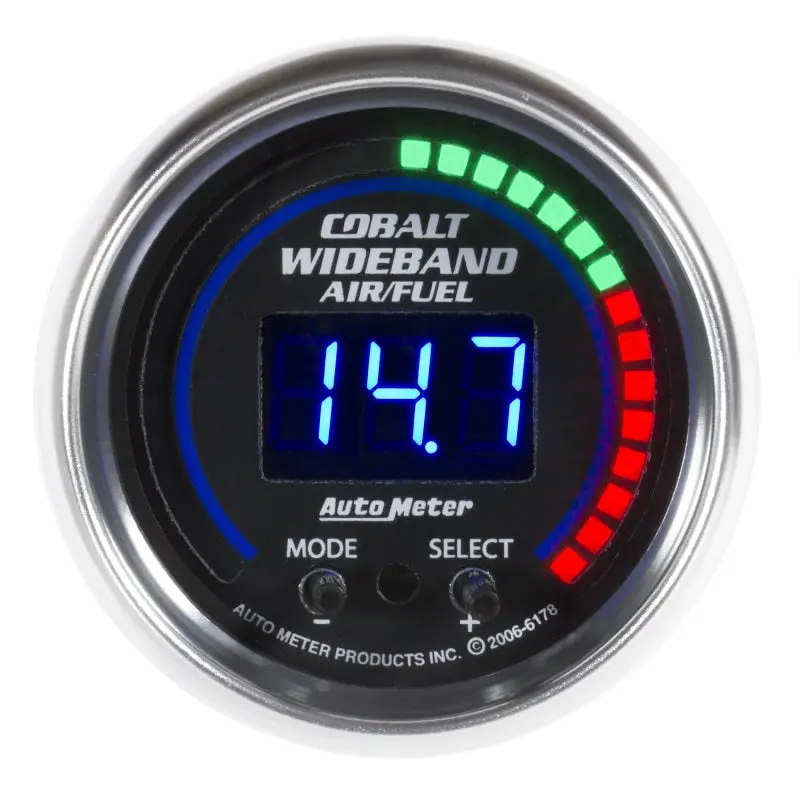 Autometer Cobalt 52Mm Air/Fuel Ratio Pro Plus Digital W/ Peak & Warning Gauge 1