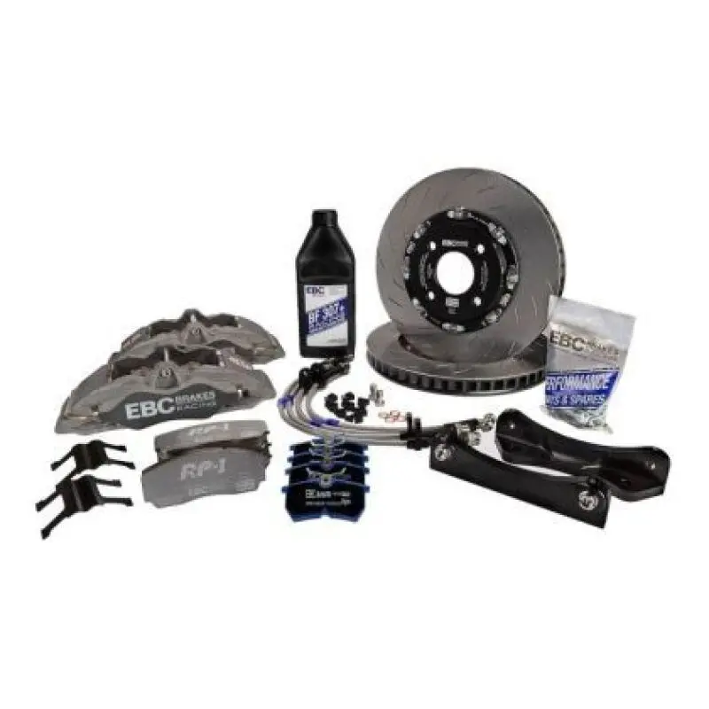 Ebc Racing 08-21 Nissan 370Z Anodized Apollo-6 Calipers 355Mm Rotors Front Big Brake Kit 1