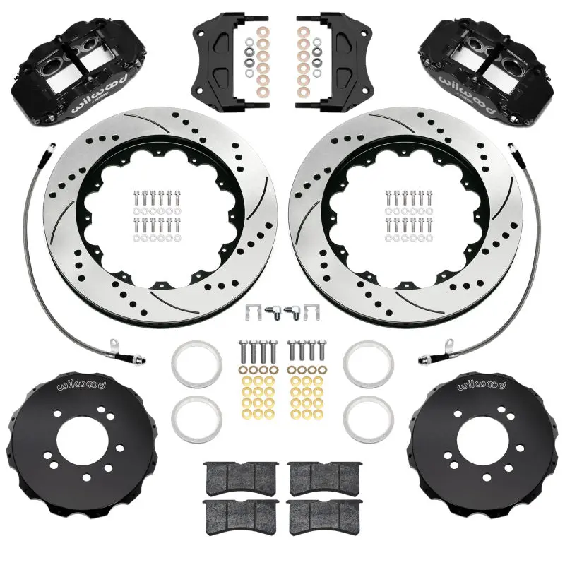 Wilwood 89-98 Nissan 240Sx/89-94 Skyline/90-96 300Zx Superlite 6R Fr Bbk W/ 14In D/S Rotors - Black 1