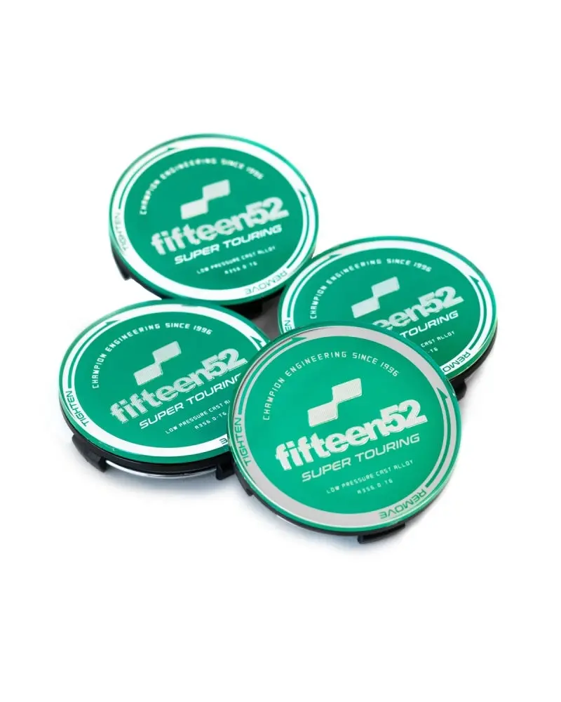 Fifteen52 Super Touring (Chicane/Podium) Center Cap Set Of Four - Green/Chrome 1