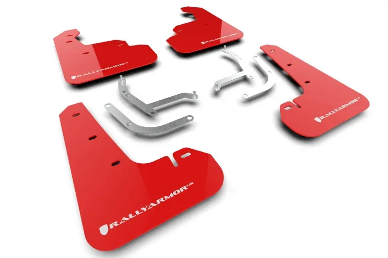 Rally Armor Red Ur Mud Flap W/ White Logo - 2024-2026 Subaru Impreza 1