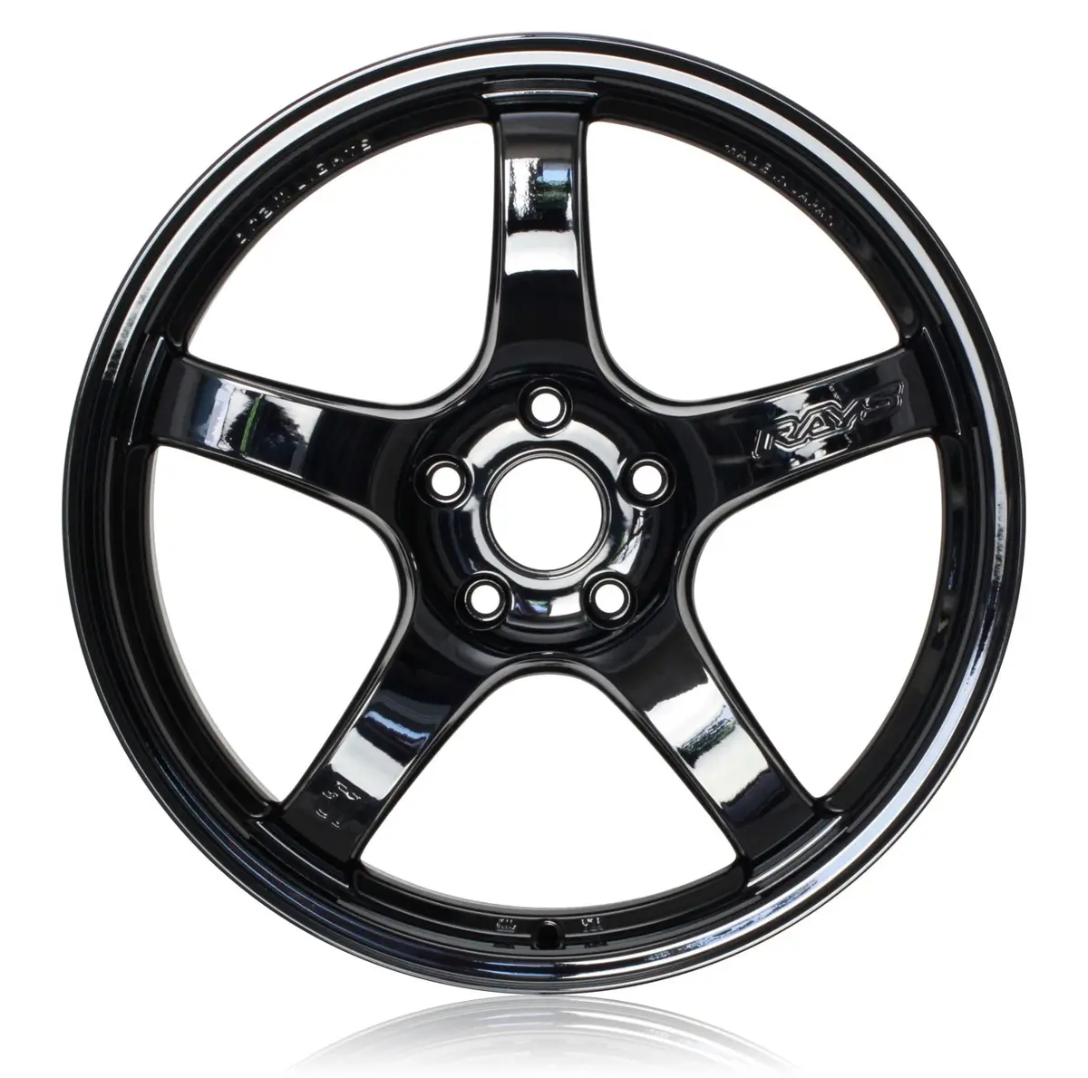 Gram Lights 57Cr 17X9 +12 5X114.3 Gloss Black Wheel 1
