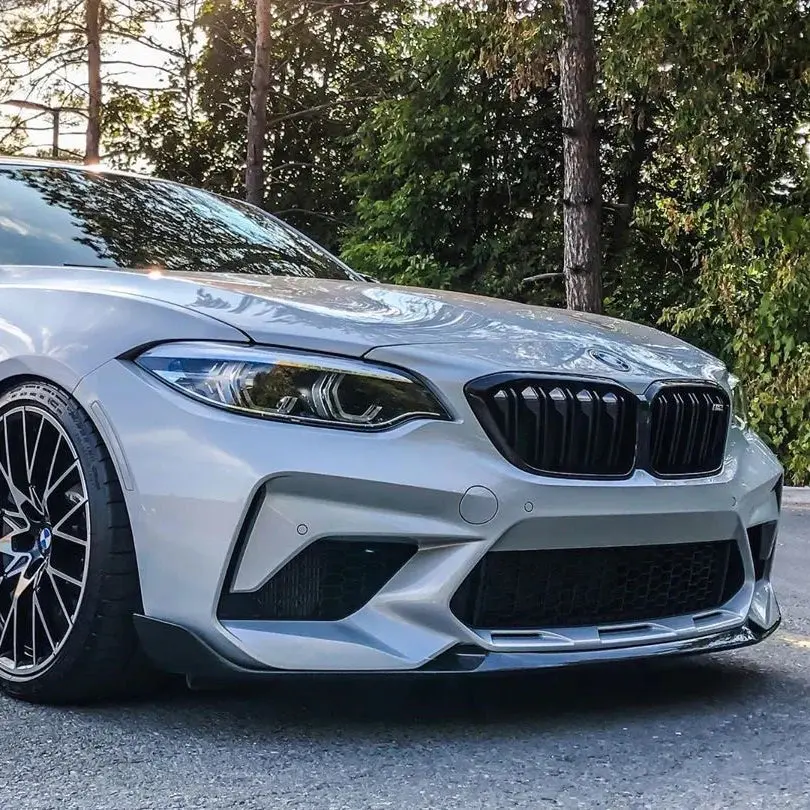 Carbon Fiber M Style Front Lip For Bmw 2016-2018 F87 M2 1