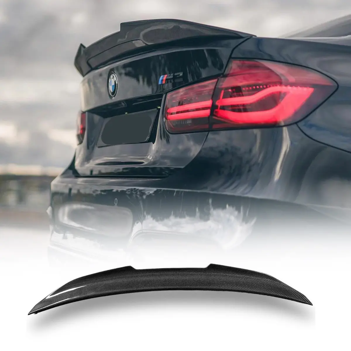 Bmw F80 M3 & F30 Psm Trunk Spoiler - Carbon Fiber 1