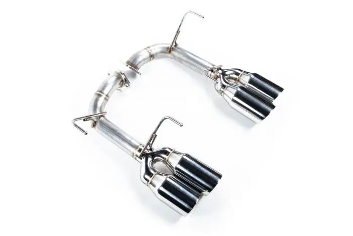 Remark Stainless Steel Axle Back Exhaust - Polished Double Wall 4 Inch Tips - 2015-2021 Wrx, 2015-2021 Sti 1