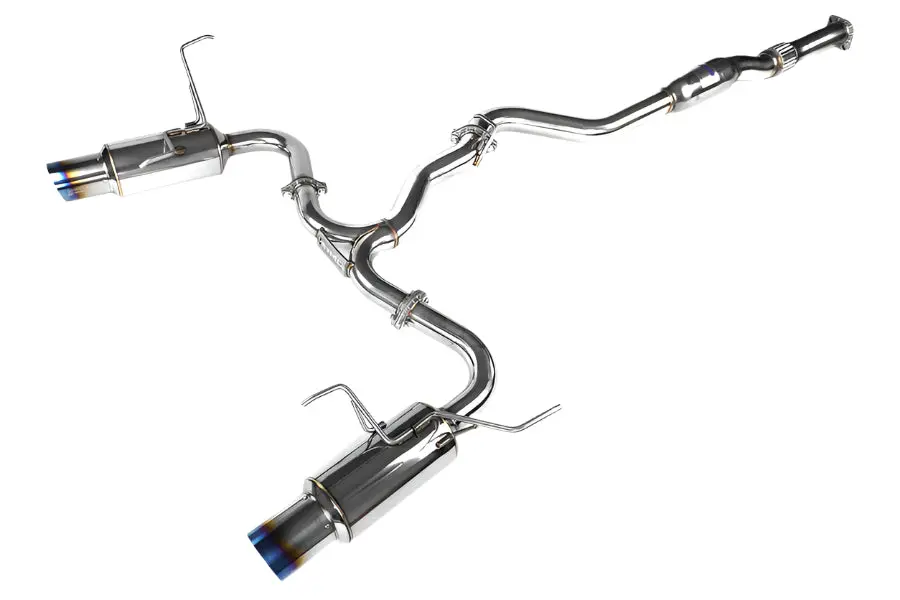 Invidia N1 Stainless Steel Dual Exit Exhaust - Titanium Tips - 11-14 Sti Sedan, 11-14 Wrx Sedan 1