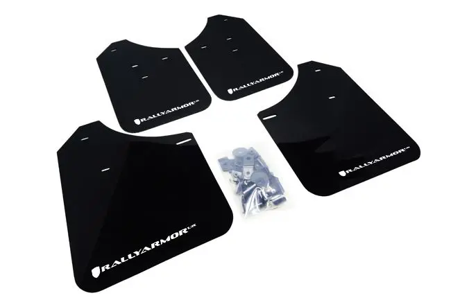 Rally Armor Ur Mudflaps - Black/White Logo - 02-07 Impreza, 02-07 Wrx, 04-07 Sti 1