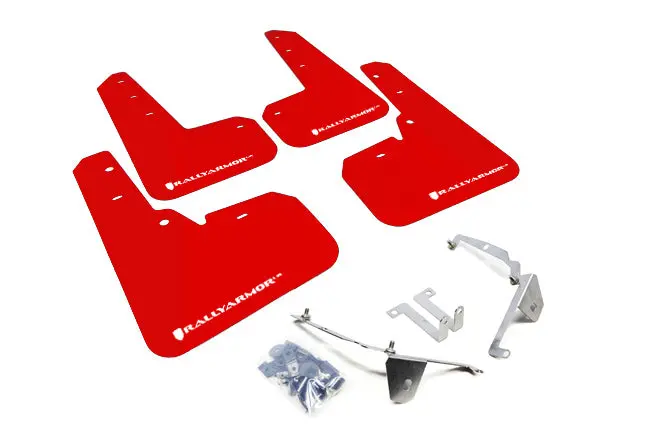 Rally Armor ''Ur'' Mud Flaps - Red With White Lettering - 13-17 Xv Crosstrek 1