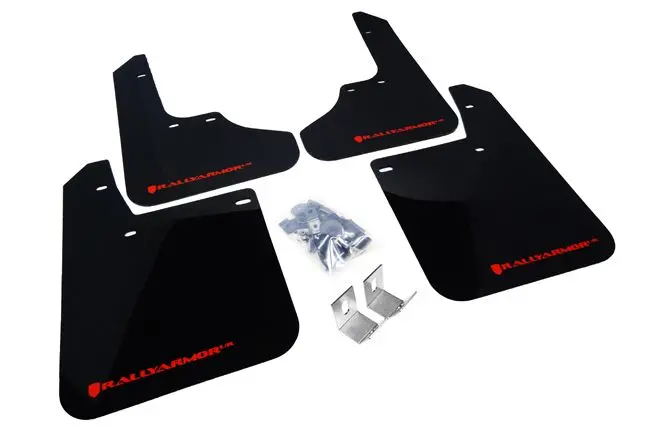 Rally Armor Ur Mudflaps - Black/Red Logo - 08-11 Impreza, 08-10 Wrx 1