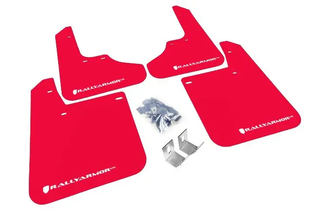 Rally Armor Ur Mudflaps - Red/White Logo - 08-11 Impreza, 08-10 Wrx 1