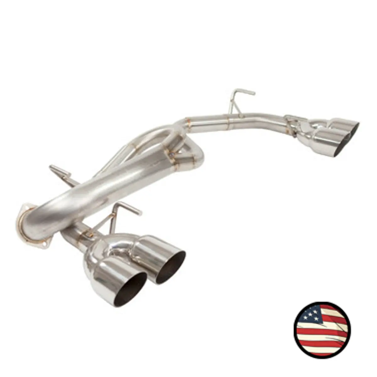 Nameless Axleback Exhaust - Muffler Delete - 3.5" Single Wall Tips -  2011-2014 Wrx / 2008-2014 Sti Hatchback 1