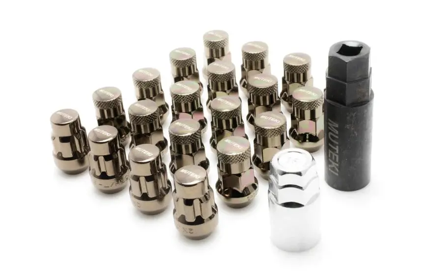 Wheel Mate Muteki Sr35 Close End Lug Nuts W/ Lock Set - Titanium 12X1.25 35Mm 1