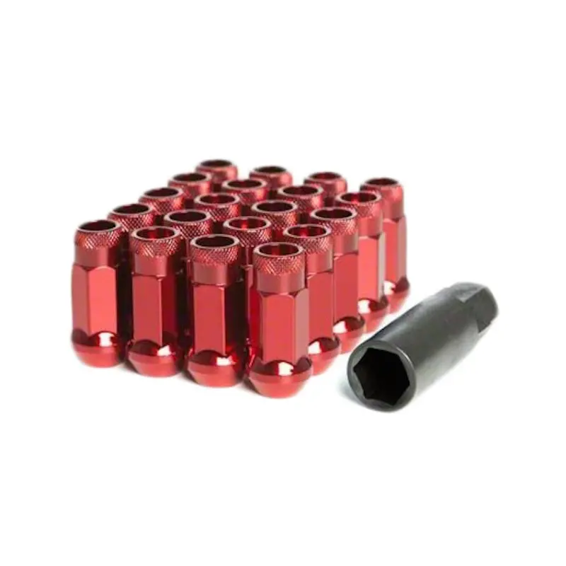 Muteki Sr48 12X1.25 Open Ended Lug Nuts - Red 1