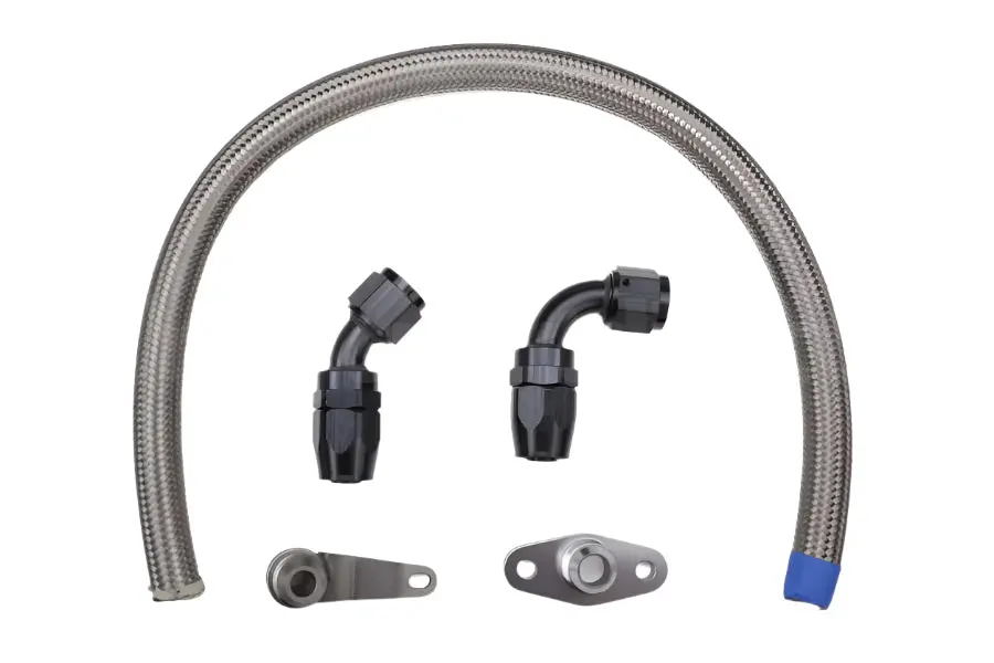 Torque Solution -10An Turbo Oil Return Line Kit For Garrett & Borg Warner Turbos - Subaru Models (Inc. 2002-2014 Wrx / 2004+ Sti) 1