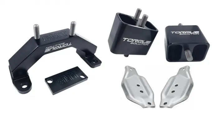Torque Solution Solid Billet Mount Package W/ Subaru Oem Mount Plates - 2002-2014 Wrx, 2004-2021 Sti 1