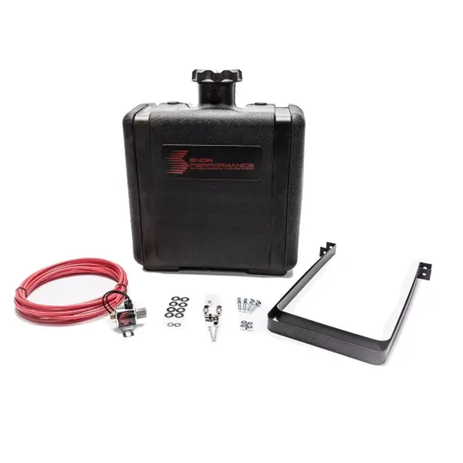 Snow Performance 7 Gal. Water-Methanol Tank Upgrade Quick-Connect Fittings (W/Brackets, Solenoid, Hose & All Necessary Fittings) (15Lx17hx9w) - Universal 1