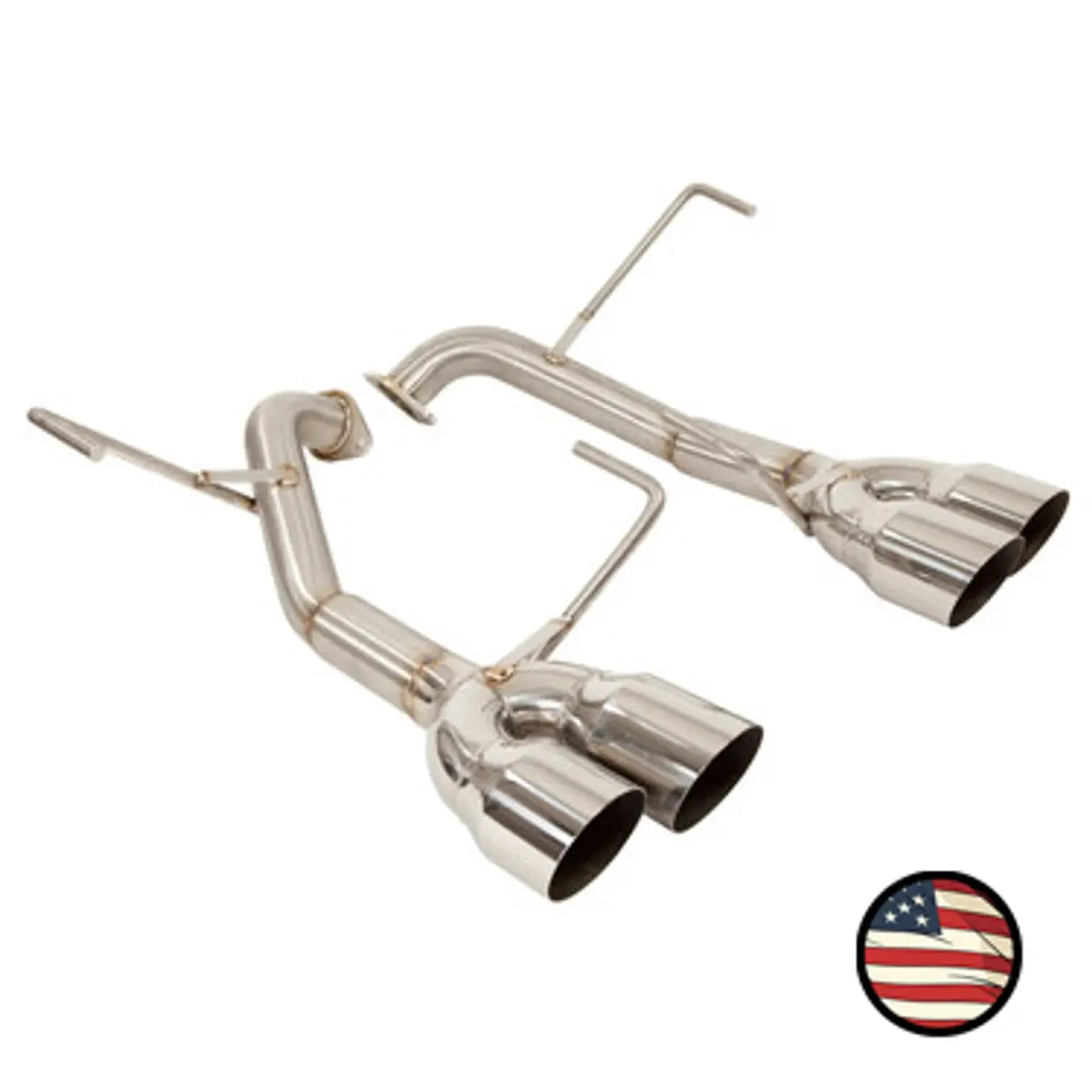 Nameless Axleback Exhaust - Muffler Delete - 3.5" Single Wall Tips - 2022+ Subaru Wrx 1