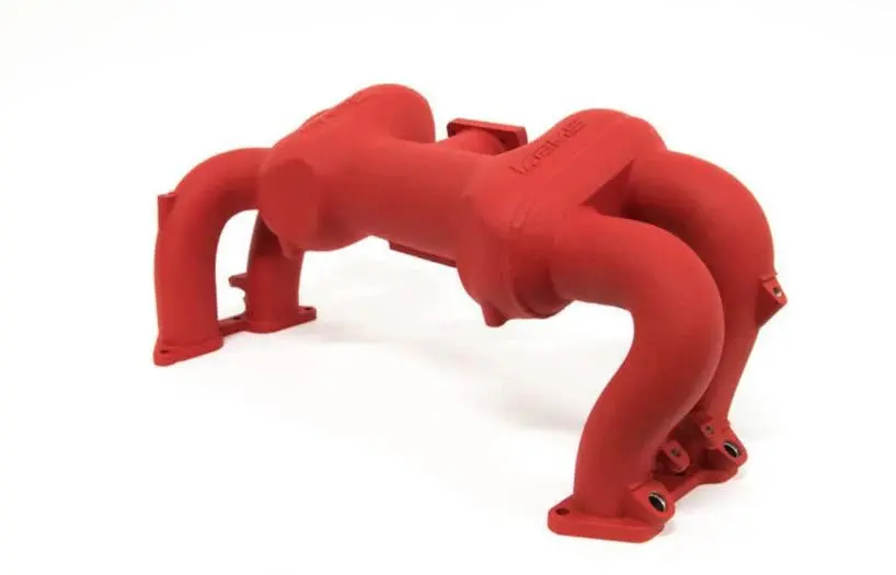 Ams Ej25 Intake Manifold - Reverse Rotation - Red - 2002-2014 Wrx, 2004-2021, 04-08 Fxt 1