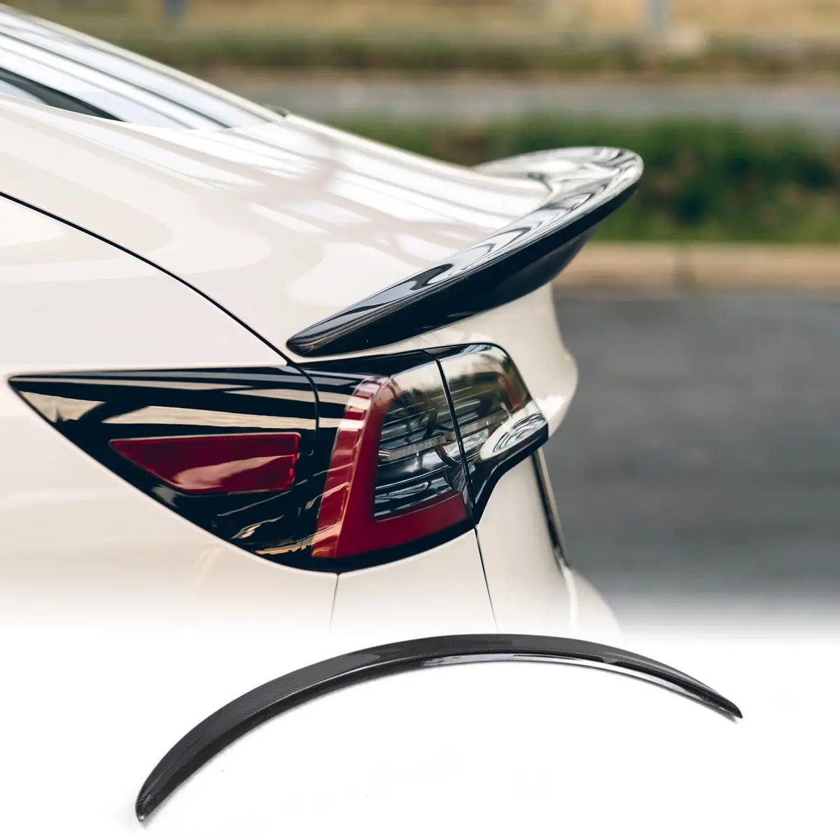 Carbon Fiber Tesla 2020+ Model 3 Trunk Spoiler 1