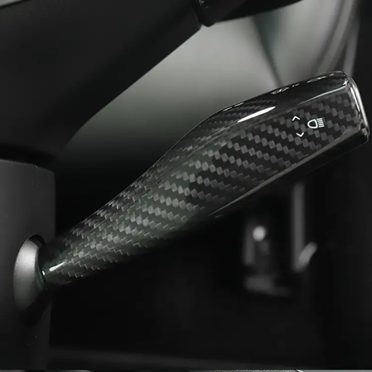 Tesla Model 3 & Y Carbon Fiber Steering Shift Stalk Covers | Palenon Performance 1