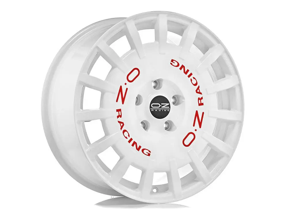 Oz Racing Rally Racing Race White Red Lettering 18X8 +45 5X114.3Mm 75Mm Cb 1