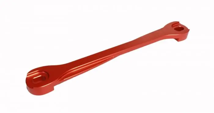 Torque Solution Billet Battery Tie Down Red - All Subaru Models 1