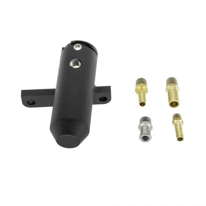 Killer B Motorsport V2 Black Upper Turbo Coolant Reservoir W/ Barb Fittings - 02-07 Wrx, 2004-2021 Sti 1