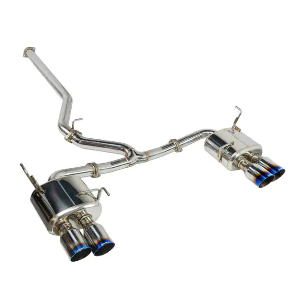 Remark Sports Touring Catback Exhaust - Burnt Stainless 4" Quad Tips (Resonated) - 2022+ Wrx 1