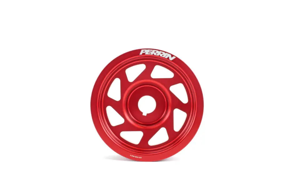 Perrin Lightweight Crank Pulley W/O Ac - Red - Wrx 2002 - 2014, Sti 2004 - 2021 1